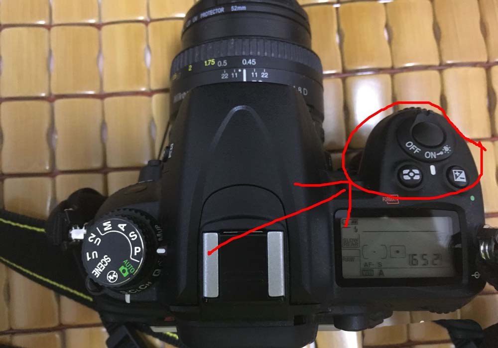 尼康D7000开机操作示意图