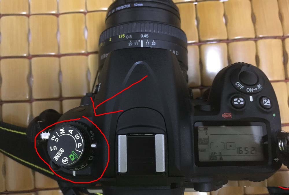 尼康D7000模式拨盘示意图