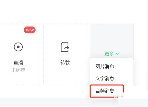 选择音频消息
