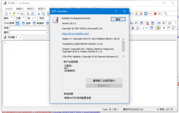 EmEditor 软件界面